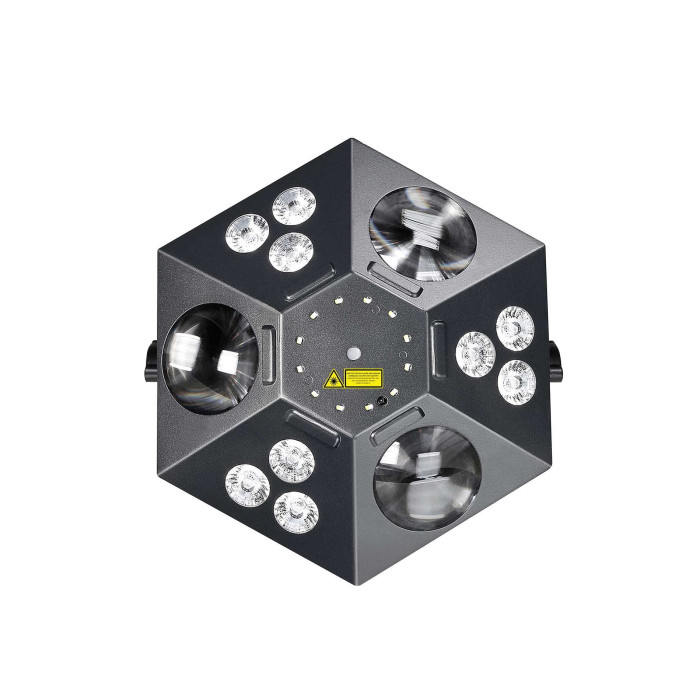 Jeux de lumiere 4-en-1 : Wash, Flower, Strobe, Laser 2-in-1