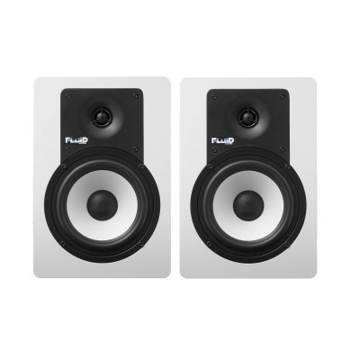 Enceinte monitoring 5 pouces Bluetooth blanche - paire