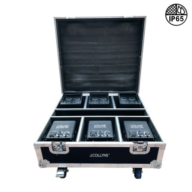 Pack flight case et 6 projecteurs MOVECOLOR IP65
