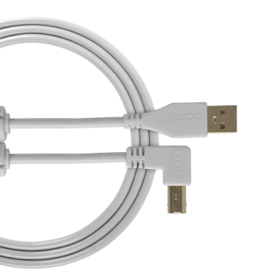 cable udg usb 2.0 a-b white coudé 3m
