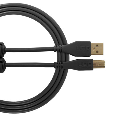 Cable UDG USB 2.0 a-b noir droit 3m