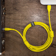 Cable UDG USB 2.0 A-B jaune droit 3m