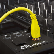 Cable UDG USB 2.0 A-B jaune droit 3m