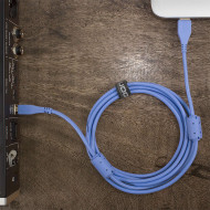 Cable UDG USB 2.0 A-B bleu droit 3m