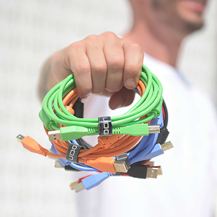 Cable UDG USB 2.0 A-B orange droit 3m