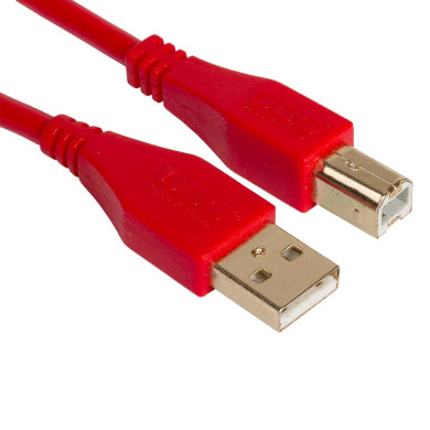 Cable UDG USB 2.0 a-b rouge droit 3m