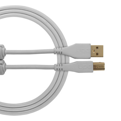 Cable UDG USB 2.0 a-b blanc droit 3m