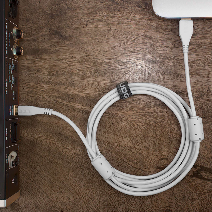 Cable UDG USB 2.0 a-b blanc droit 3m
