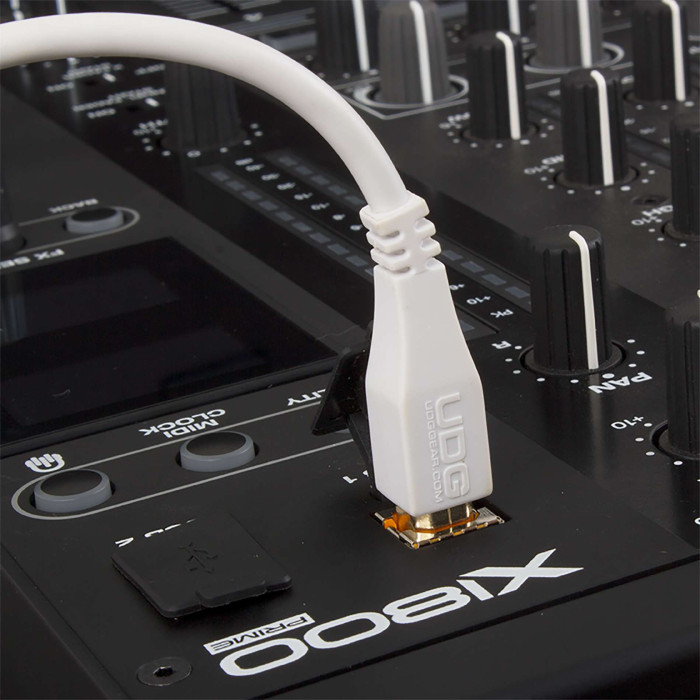 Cable UDG USB 2.0 a-b blanc droit 3m