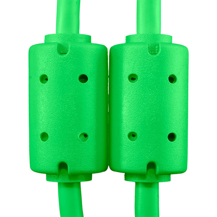 cable udg usb 2.0 a-b vert coudé 1m
