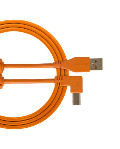 Câble UDG USB 2.0 A-B Orange Coudé 1m