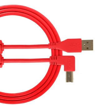 Câble UDG USB 2.0 A-B Rouge Coudé 1m