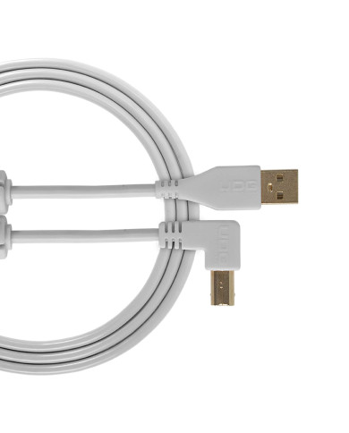 Câble UDG USB 2.0 a-b Blanc Coudé 2m