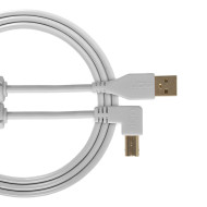 cable udg usb 2.0 a-b blanc coudé 2m