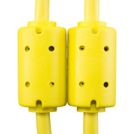 cable udg usb 2.0 a-b jaune coudé 2m