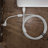 cable udg usb 2.0 a-b white coudé 3m