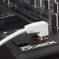 cable udg usb 2.0 a-b white coudé 3m