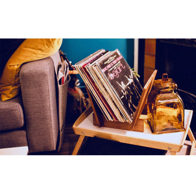 SUPPORT VINYLE 25 LP - FINITION BOIS