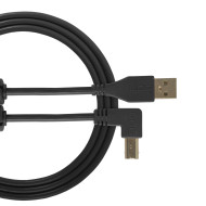 cable udg usb 2.0 a-b noir coudé 1m