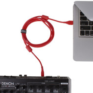 cable udg usb 2.0 a-b rouge droit 1m