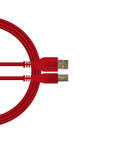 Câble UDG USB 2.0 A-B Rouge Droit 1m