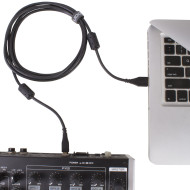 câble udg usb 2.0 a-b noir droit 2m