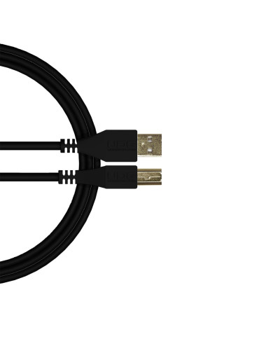 Câble UDG USB 2.0 A-B Noir Droit 2m