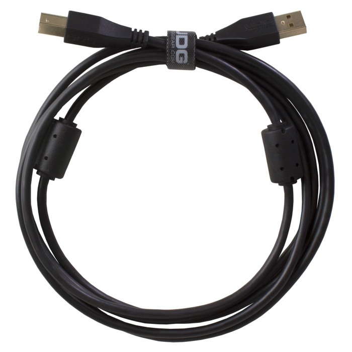 câble udg usb 2.0 a-b noir droit 2m