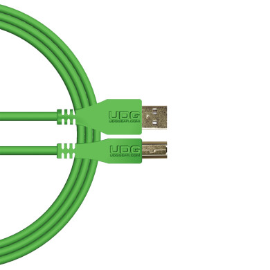 câble udg usb 2.0 a-b vert droit 2m