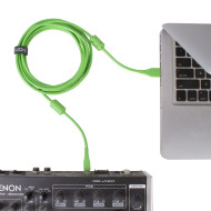 câble udg usb 2.0 a-b vert droit 2m