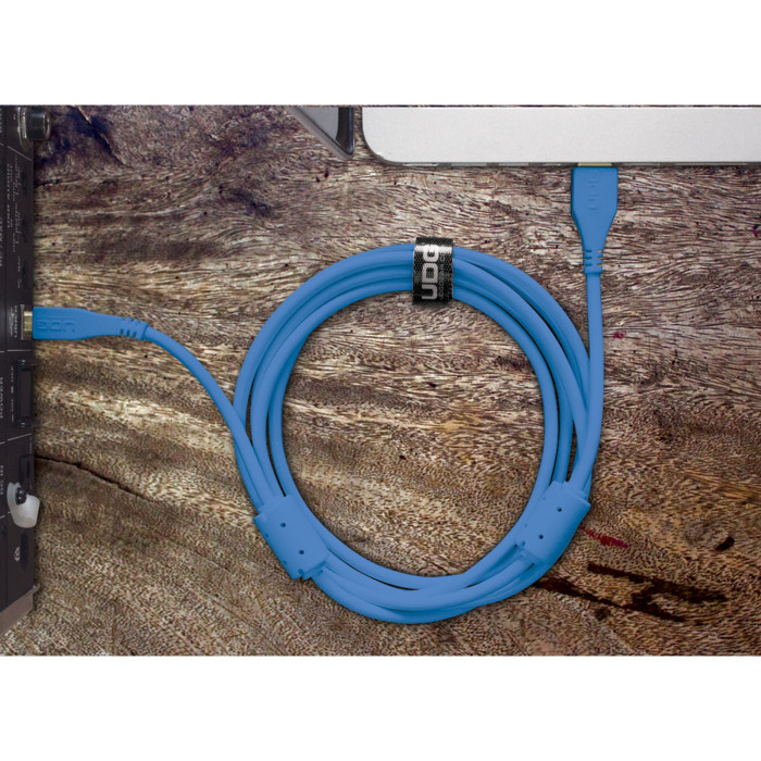 câble udg usb 2.0 a-b bleu droit 2m