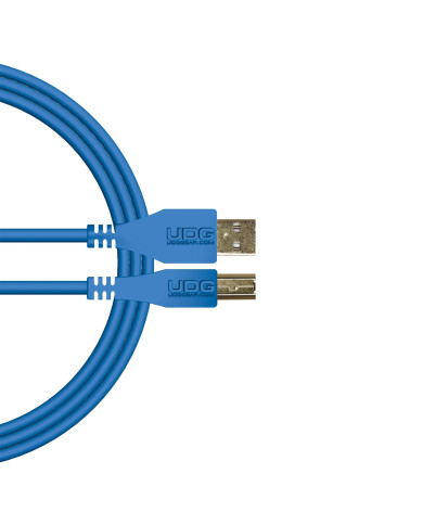 Câble UDG USB 2.0 A-B Bleu Droit 2m