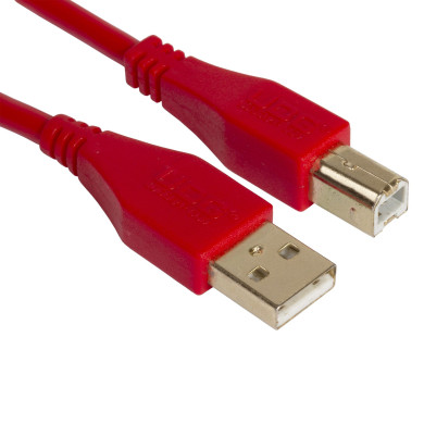 cable udg usb 2.0 a-b rouge droit 2m
