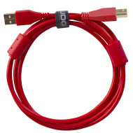 cable udg usb 2.0 a-b rouge droit 2m