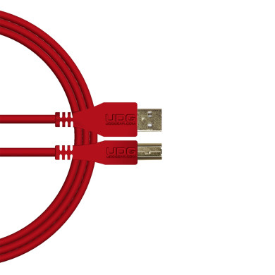 cable udg usb 2.0 a-b rouge droit 2m
