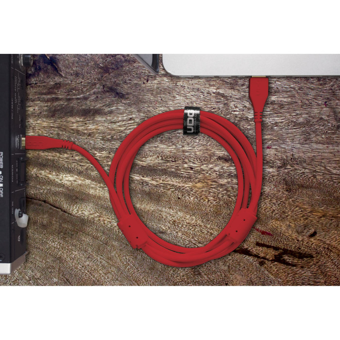 cable udg usb 2.0 a-b rouge droit 2m