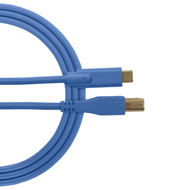 câble udg usb 2.0 c-b bleu droit 1.5m