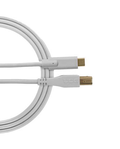 Câble UDG USB 2.0 C-B Blanc Droit 1.5m
