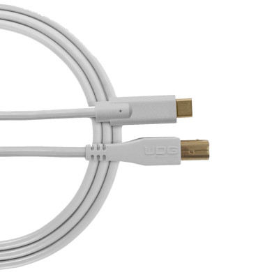 câble udg usb 2.0 c-b blanc droit 1.5m
