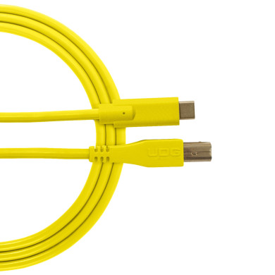 câble udg usb 2.0 c-b jaune droit 1.5m