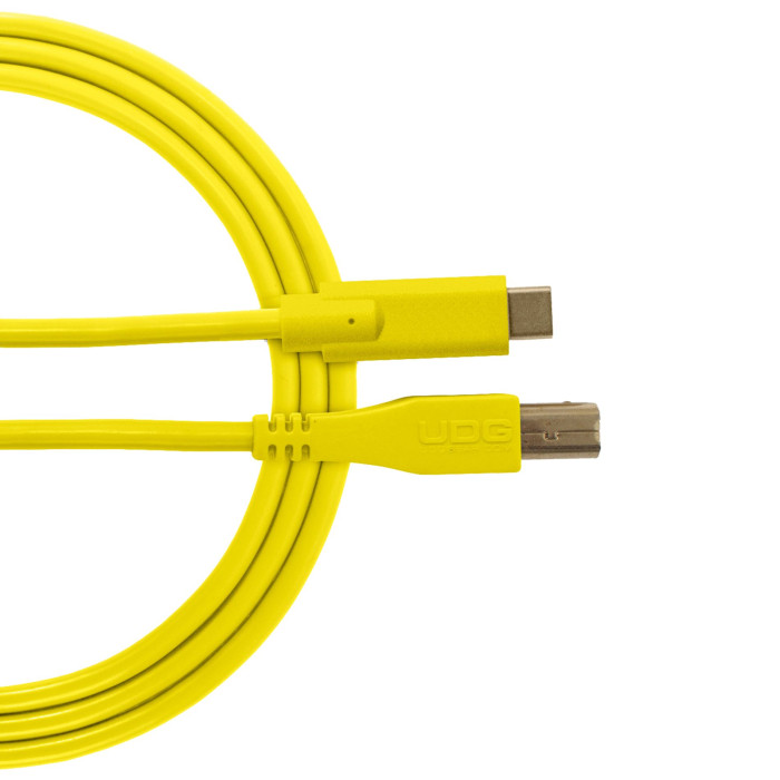 câble udg usb 2.0 c-b jaune droit 1.5m