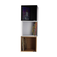 Meuble de rangement noir pour 120 vinyles