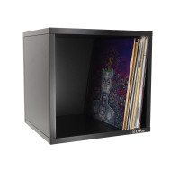 Meuble de rangement noir pour 120 vinyles