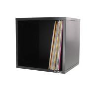 Meuble de rangement noir pour 120 vinyles