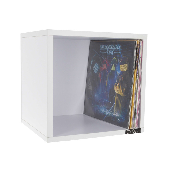 Meuble de rangement noir pour 120 vinyles