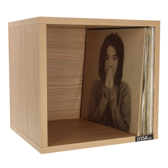 Meuble de rangement noir pour 120 vinyles