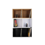 Meuble noir pour 240 vinyles