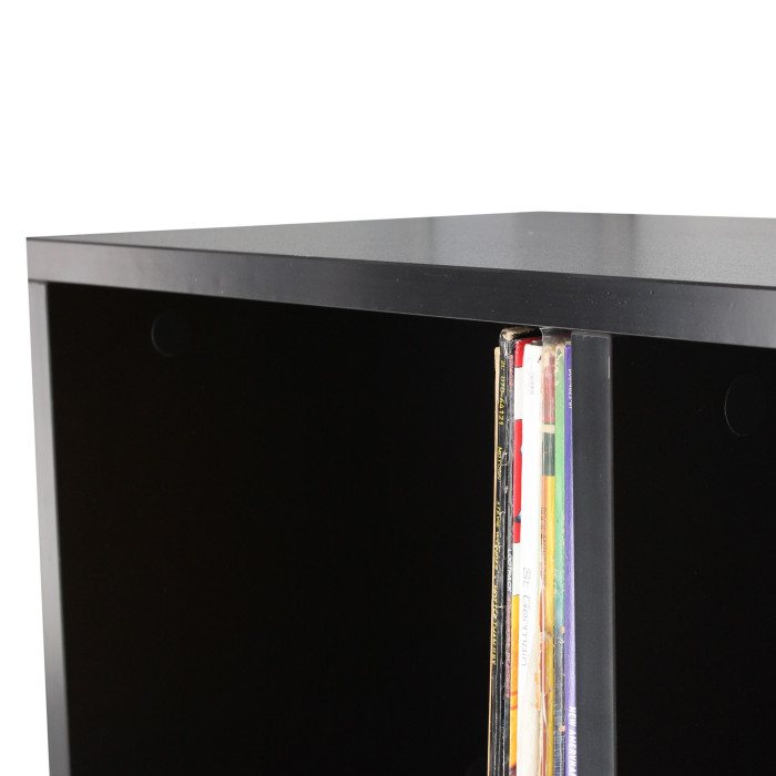Meuble noir pour 240 vinyles