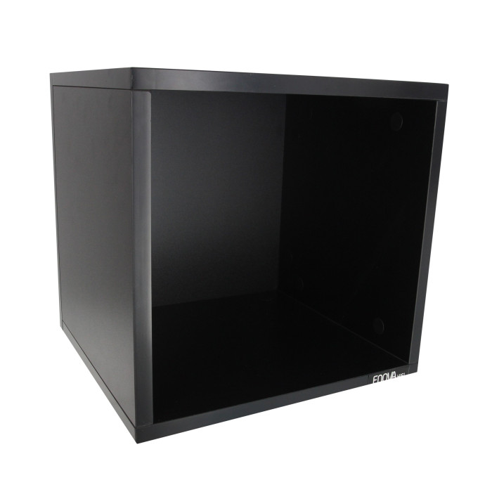 Meuble de rangement noir pour 120 vinyles