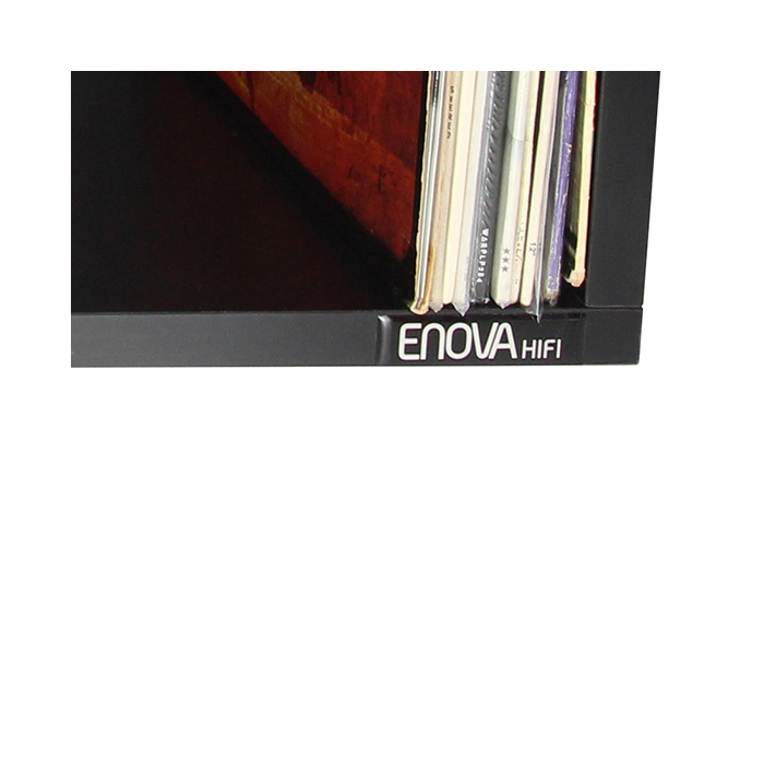 Meuble de rangement noir pour 120 vinyles